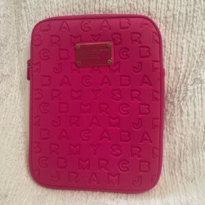 Marc  by Marc Jacobs Embossed Hot Pink Tablet Sleeve, padded IPad, tablet case